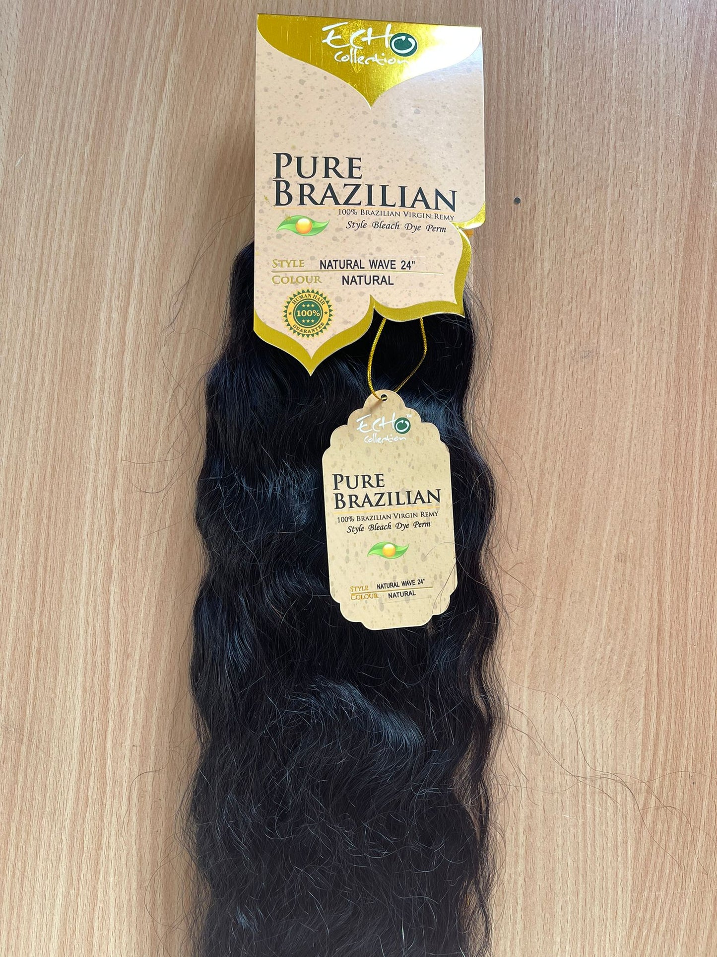 ECHO PURE 100% BRAZILIAN VIRGIN REMY WEAVE NATURAL WAVE