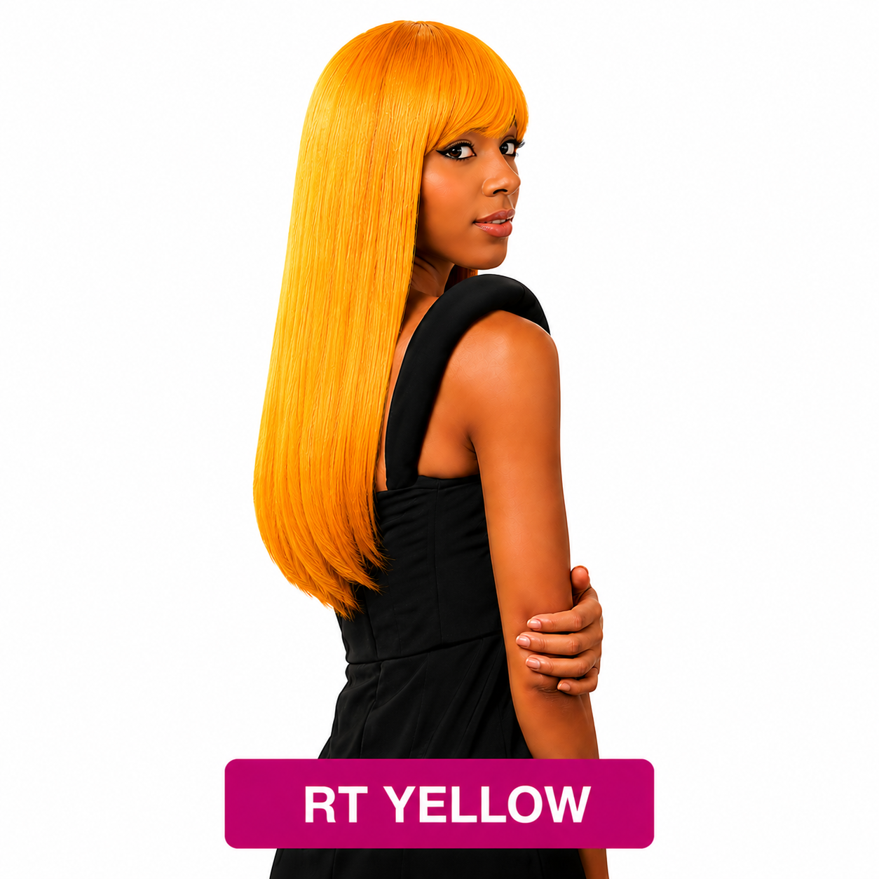 Sleek:Leslie Hair Couture Straight Synthetic Full Fringe Wig