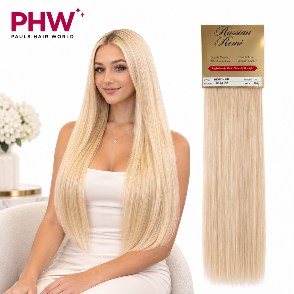 Echo 100% Russian Remy Hair Weft Extensions