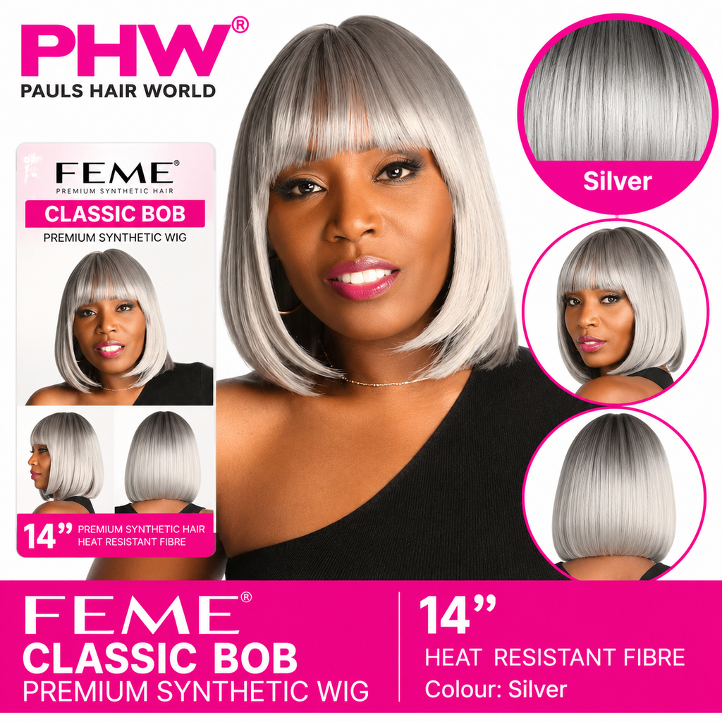 Feme Collection Classic Bob Synthetic Wig with Fringe