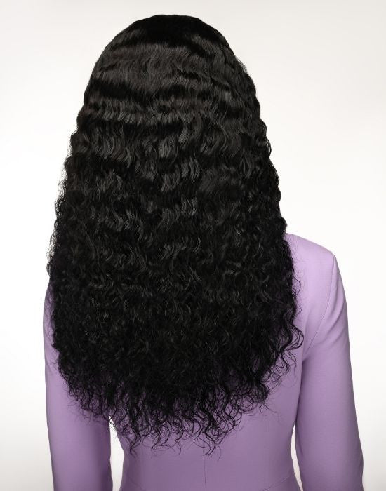 Feme Human Hair Weave – Deep Wave | 100% Human Hair Extensions :  Natural Dark