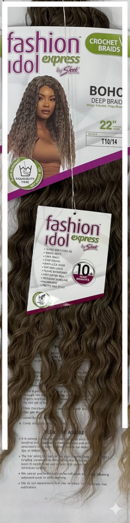 SLEEK BOHO DEEP BRAID FASHION IDOL EXPRESS SYNTHETIC WEAVE: 22”