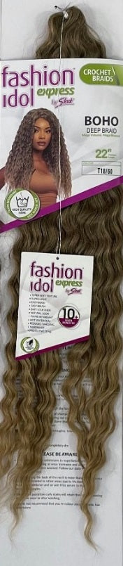 SLEEK BOHO DEEP BRAID FASHION IDOL EXPRESS SYNTHETIC WEAVE: 22”