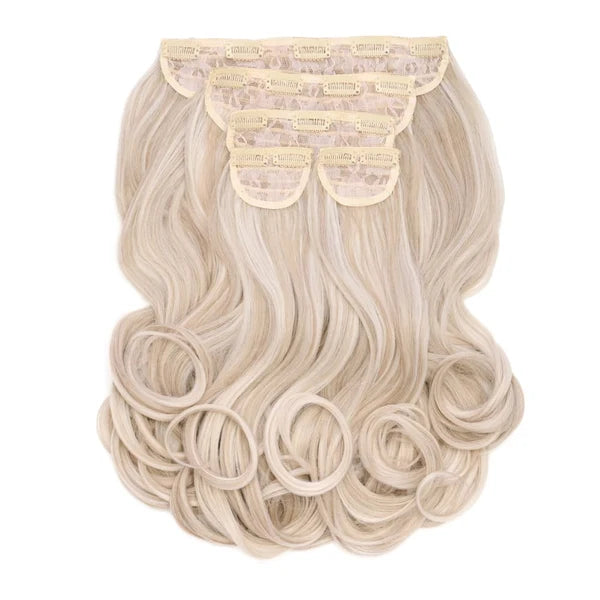 Stranded Instant Bouncy Blow Dry Clip Ins Five Piece Blow Dry Set
