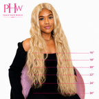 Sleek Chloe Blonde Human Hair Lace Front Wig 16-26in Centre Part