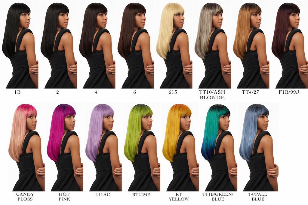 Sleek:Leslie Hair Couture Straight Synthetic Full Fringe Wig