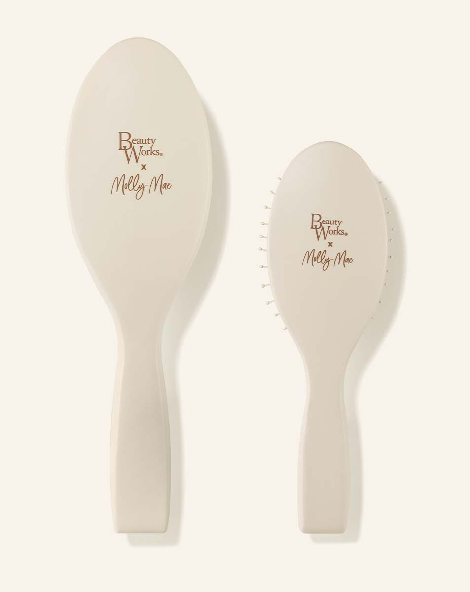 Beauty Works x Molly-Mae Soft Bristle Brush Duo Set – Luxury Hair Brush Set
