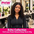Echo  Brazilian Collection 13x4 Lace Front Natural Deep Wave Wig