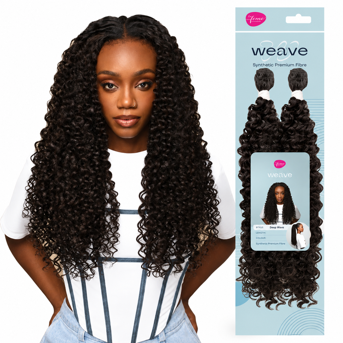 Feme Synthetic Weave - Deep Wave: Synthetic that feels like human hair.
