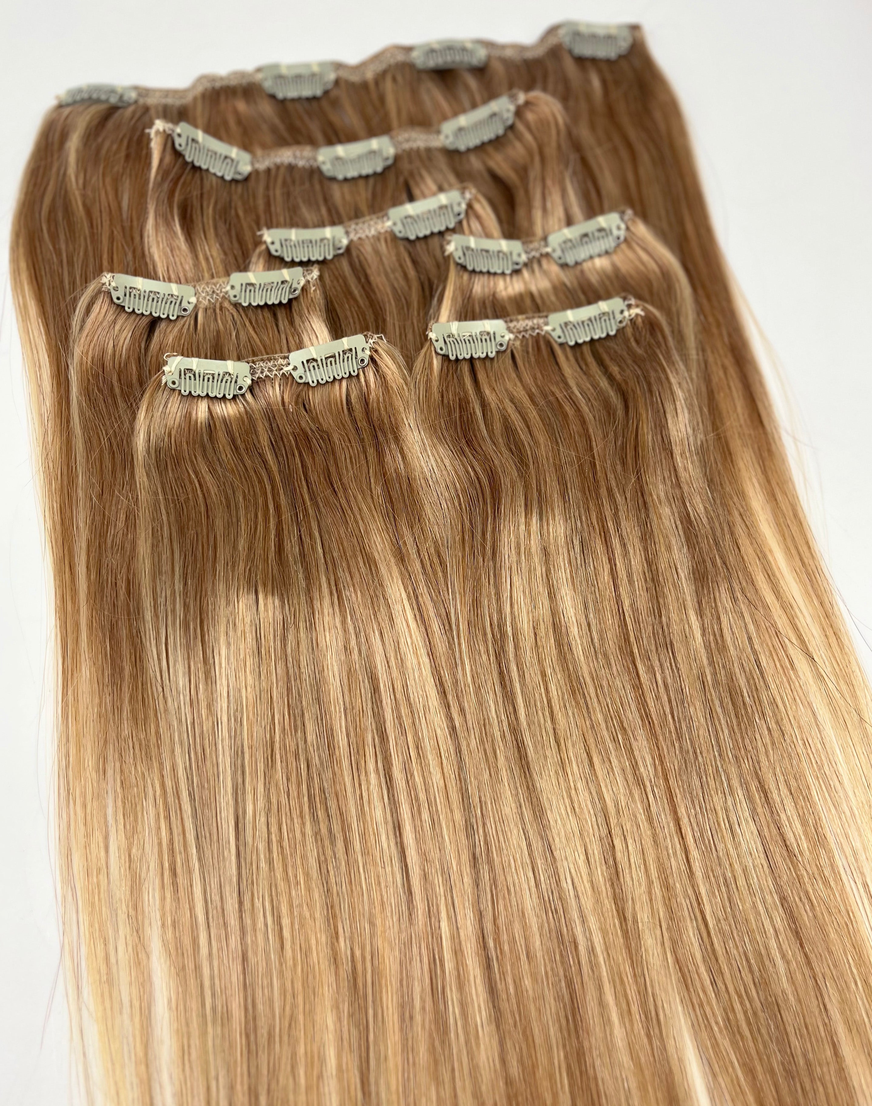 Sleek EW 7 Piece Human Hair Clip In Extensions 100g Pauls Hair World