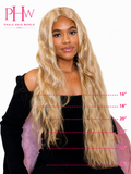 Sleek Chloe Blonde Human Hair Lace Front Wig 16-26in Centre Part