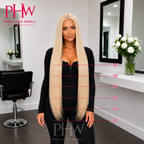 Sleek Chloe Blonde Straight Human Hair Lace Front Wig – Available in 16", 18", 20", 22", 24" & 26"