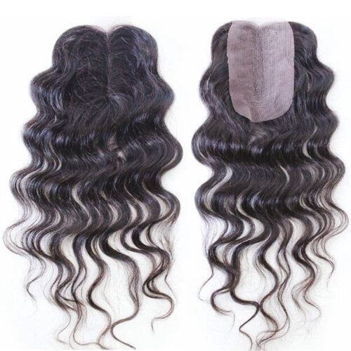 Sleek Virgin Gold Brazilian Deep Wave Closure 4" x 2"