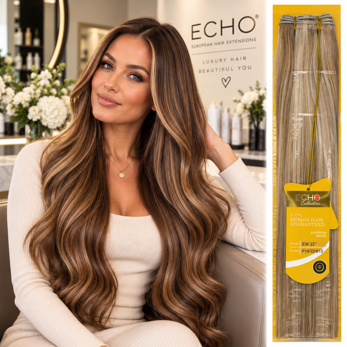 ECHO European Weft Hair Extensions | Long Lengths 20–26 Inch