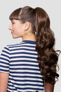 Stranded Long Curly Pony Drawstring or Clip In hair extensions
