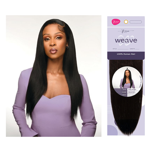 Feme Human Hair Weave Kinky Straight 100% Human Hair