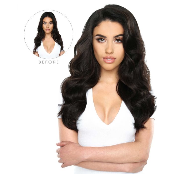 Beauty Works Double Hair Set Clip in Extensions 18 inch