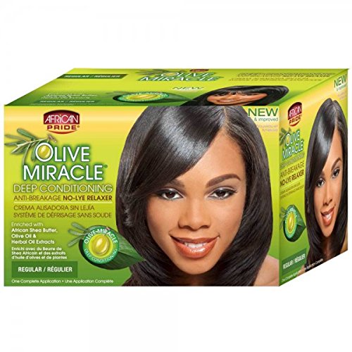 African Pride Olive Miracle Deep Conditioning No-Lye Relaxer Regular