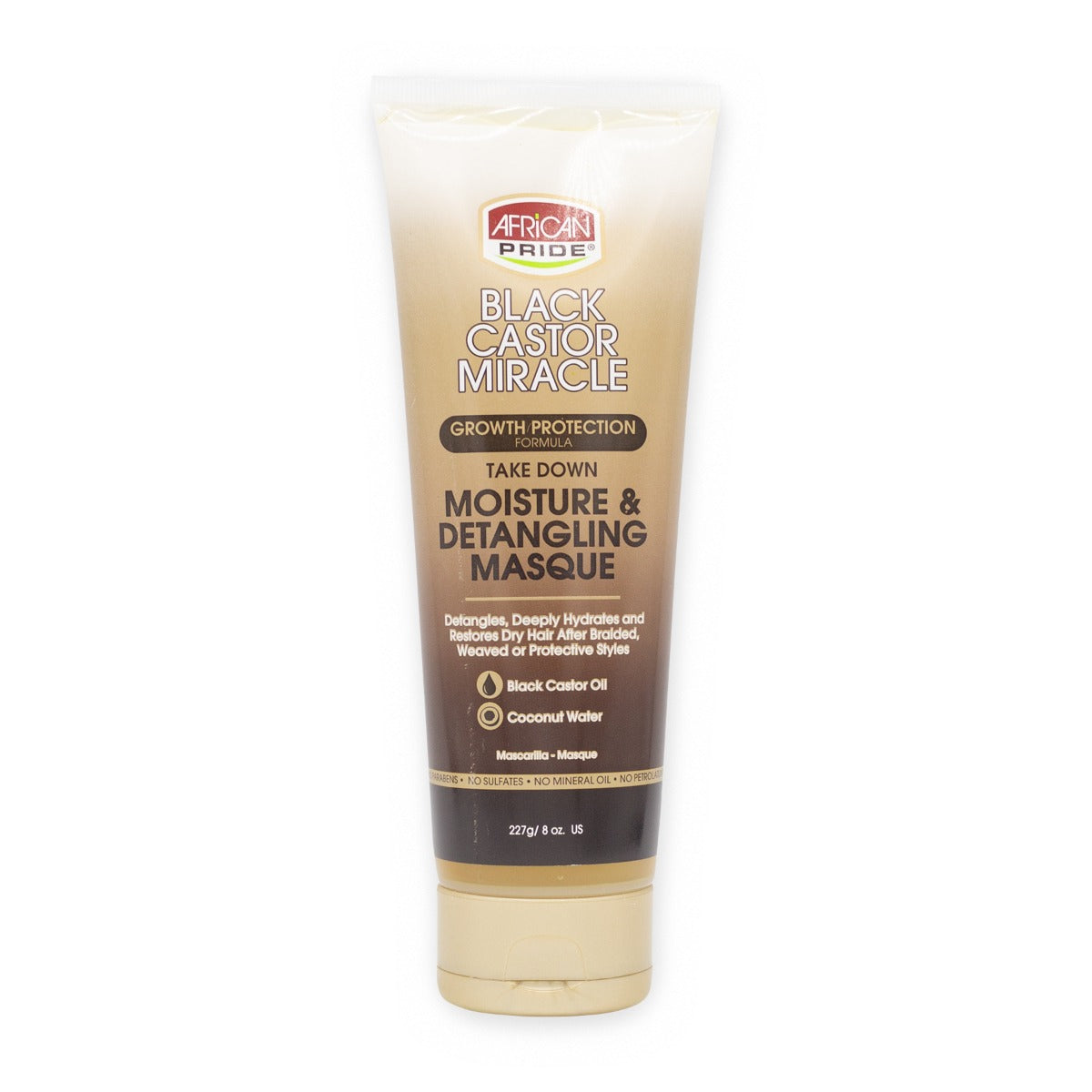 African Pride Black Castor Miracle Take Down Moisture & Detangling Masque 227g