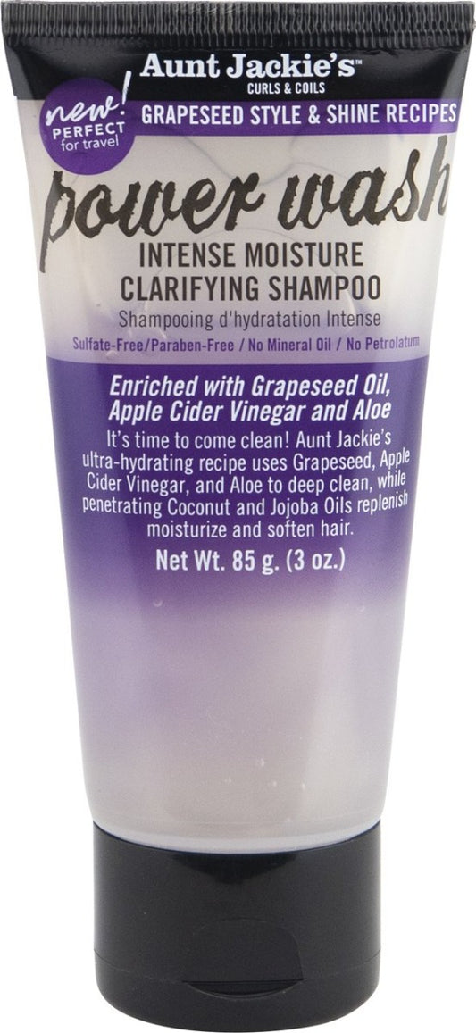 Aunt Jackie's Power Wash Intense Moisture Clarifying Shampoo Travel Size 85g