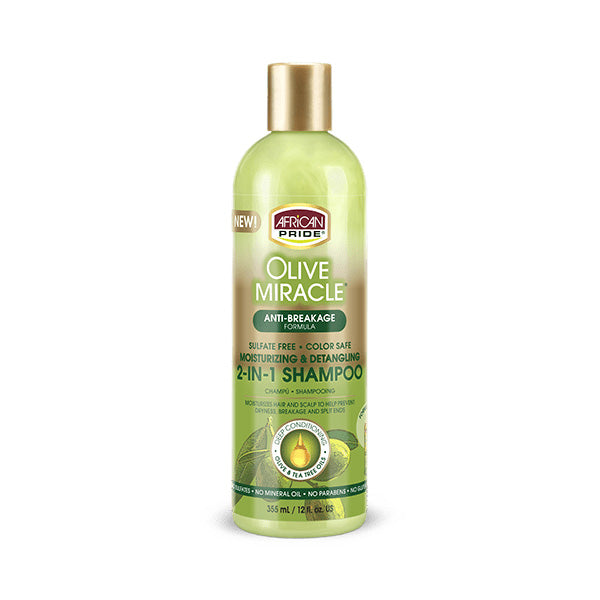 African Pride Olive Miracle 2 in 1 Shampoo & Conditioner 355ml