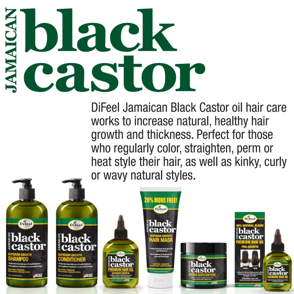 Difeel Jamaican Black Castor Premium Hair Oil 75ml