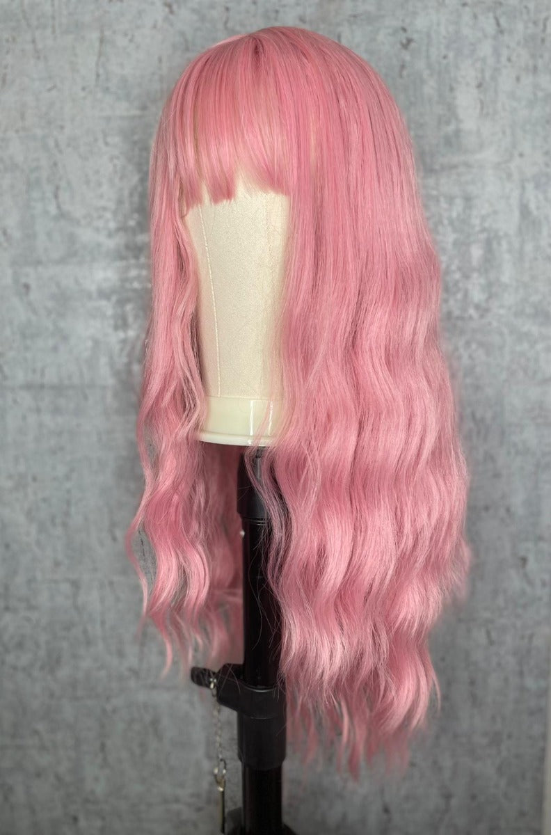 Pink Candy Floss Synthetic Wig