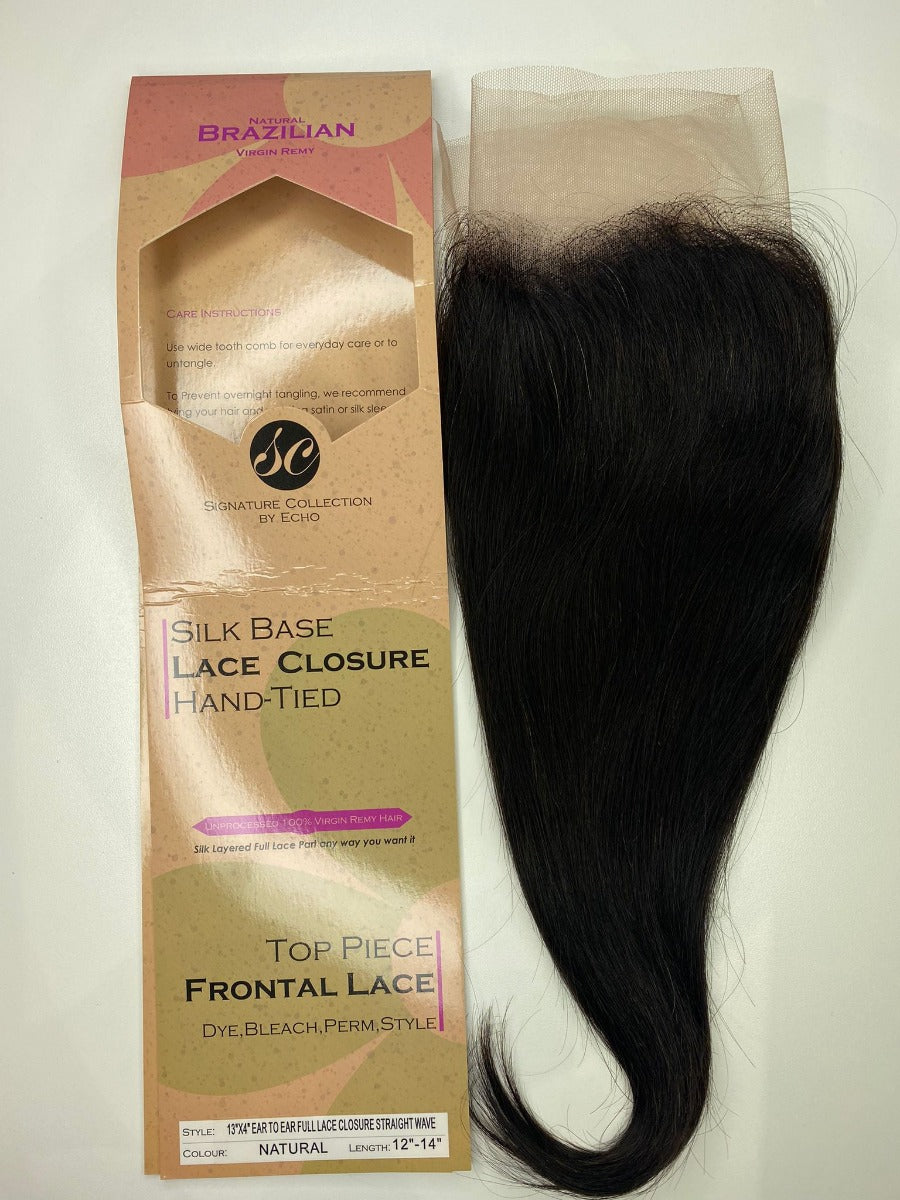 Signature Collection 13"x4" Full Lace Closure Straight Wave