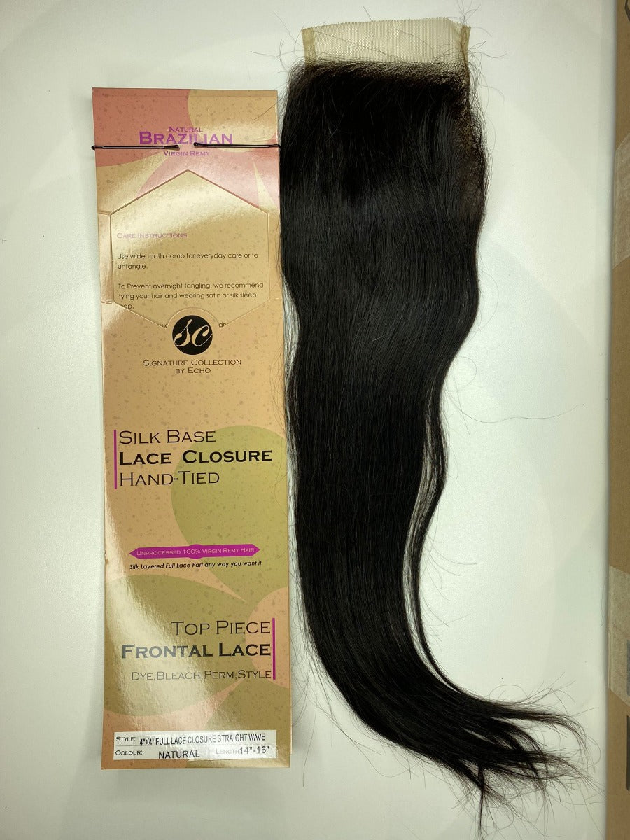 Signature Collection 4"x4" Full Lace Closure Straight Wave