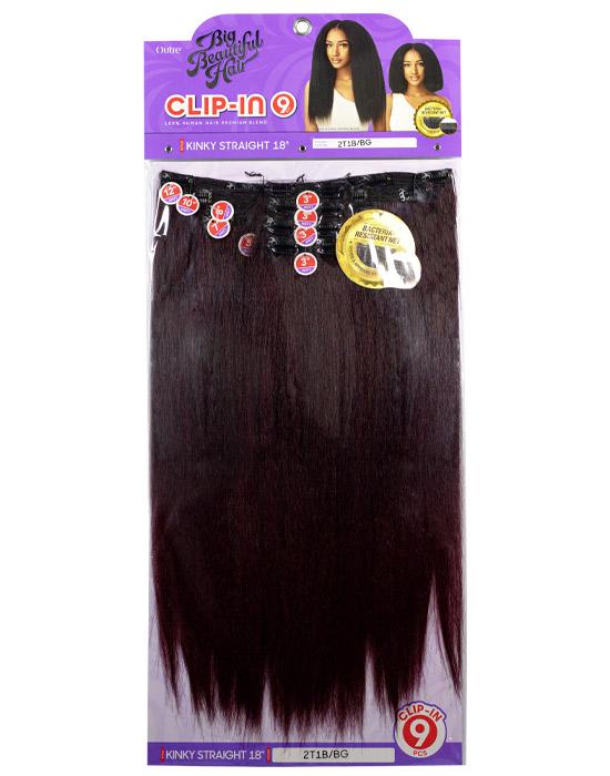Big Beautiful Hair Kinky Straight Clip In 18"