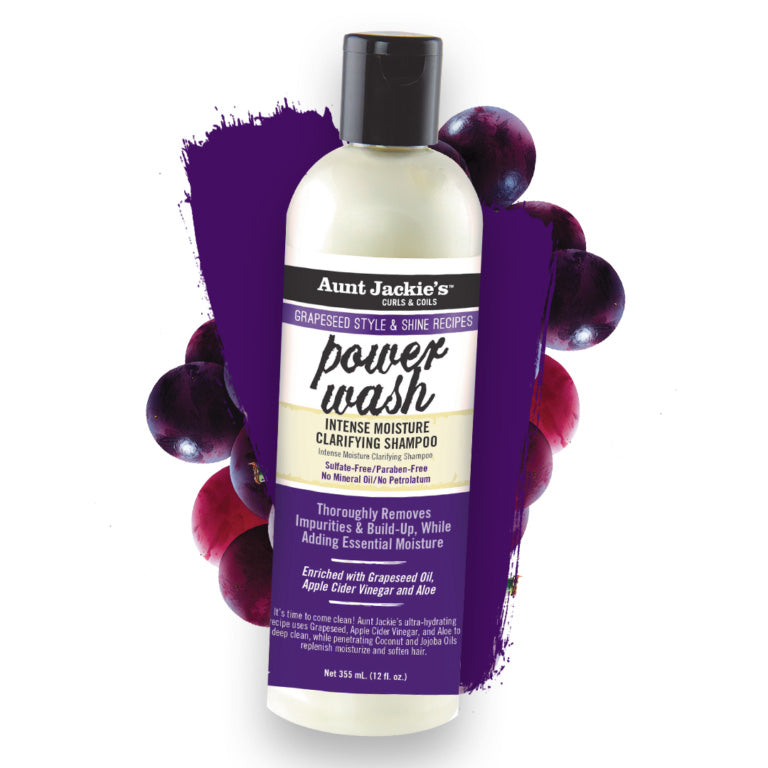 Aunt Jackie's POWER WASH INTENSE MOISTURE CLARIFYING SHAMPOO 355ml