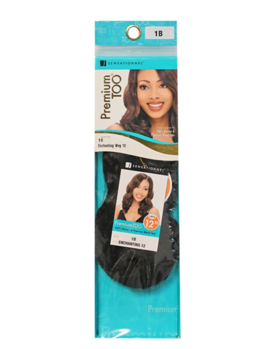 Premium Too Enchanting Weave 100% Human Hair with Premium Blend Hair