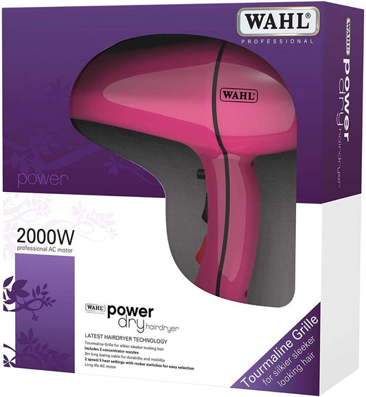 Wahl PowerDry 2000W Professional Hairdryer - Pink